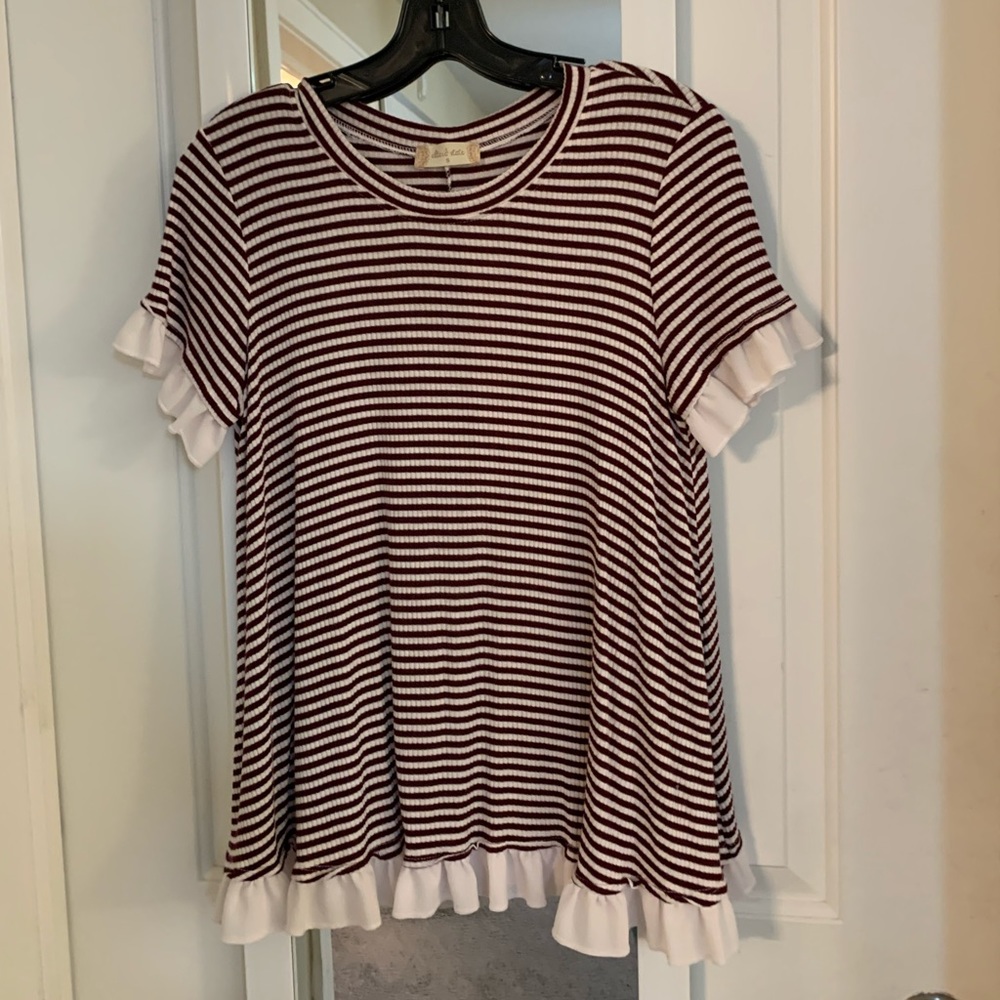 Purple and white blouse. Size small